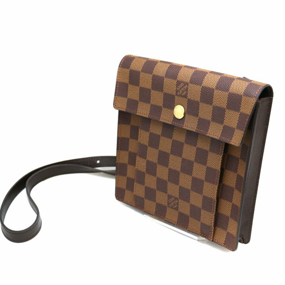 LOUIS VUITTON Pimlico Damier Canvas Ebene Brown LV Shoulder Bag